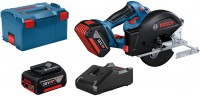 Bosch GKM 18V-50 aku okrun pila na kov 2x 5,0 Ah + L-Boxx