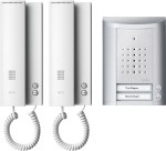 Ritto 1841220 ENTRAVOX domovn telefon kompletn sada, pro 2 rodiny, stbrn