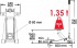 Vigor V2481 pojzdn hydraulick zvedk hlinkov 80 - 380 mm 1,35 t