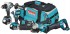 Makita DLX4157TX1 aku sada DDF486+DTD153+DGA504+DJR187+ 2x 5,0 Ah