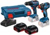 Bosch sada GDX 18V-200 aku utahovk + GSR 18V-55 aku roubovk + 2x 4,0 Ah + L-Case