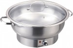 500835 Chafing Dish elektrick, kulat se sklennou poklic 3,8 l Bartscher