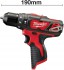 Milwaukee M12 BPD-0 aku p��klepov� vrta�ka bez aku, 4933441950