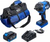 BGS 7390 sada aku rzovho utahovku bezuhlkov 550 Nm, 18 V, 4,0 Ah, s nabjekou a takou