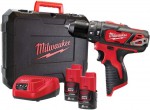 Milwaukee M12 BPD-202C aku p��klepov� vrta�ka 2� 2,0 Ah + kufr, 4933441940