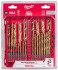 Milwaukee SHOCKWAVE IMPACT DUTY TiN Red HEX 1/4“ vrtky HSS-G do kovu, sada 25 kus, 4932500420