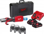 Milwaukee M18 ONEBLHPT-302C aku hydraulick lis + 3x elist U 16/20/25 mm + 2x 18V/3.0Ah + kufr 4933480904