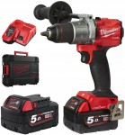 Milwaukee M18 ONEDD2-502X aku vrtac roubovk  2x 18V/5.0Ah, 135Nm, + kufr 4933464525