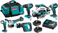 Makita DLX6092T aku sada DGA504+DHP484+DHS680+DJR188+DTD153+DML802