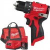 Milwaukee M12 BLDDRC-201B aku vrtac roubovk, 12 V / 2,0 Ah, s nabjekou a takou, 4933500773