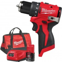 Milwaukee M12 BLDDRC-201B aku vrtac roubovk, 12 V / 2,0 Ah, s nabjekou a takou, 4933500773