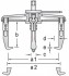 2546574 univerzln stahovk 3-ramenn hydraulick 1.07/41 B HSP3 Gedore