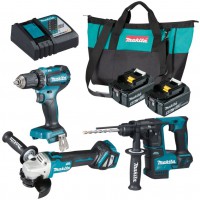 Makita DLX3179TX1 aku sada DDF485 + DHR171 + DGA511 + 2x 5,0 Ah + taka