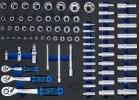 BGS 4015 vlo�ka do d�lensk�ho voz�ku 3/3 – gola sada 1/4“, 3/8“ a 1/2“, 80 d�l�