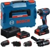 Bosch EXPERT EXSR18V-90FC aku vrtac� �roubov�k FlexiClick GFA 18-E + GFA 18-M + GFA 18-H + GFA 18-W 18 V + 2x 4 Ah + L-BOXX, 06019R2001