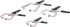 BGS 4586 sada sv��ec�ch sk�ipcov�ch kle�t� 4-d�ln� + kufr