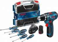 Bosch GSR 12V-15 aku roubovk 2x 2,0Ah + 6-dln sada roubovk