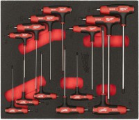 Milwaukee 4932501231 sada T-kl��� HEX v p�nov� vlo�ce, 13 ks