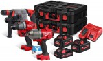 Milwaukee M18FPP3Q2-533P aku sada nad M18FPD2 + M18ONEFHIWF12 + M18CHX + 2x 18V/5.5Ah + 1x 18V/3.0Ah + 2x kufr 4933478833