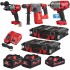 Milwaukee M18FPP3Q2-533P aku sada nad M18FPD2 + M18ONEFHIWF12 + M18CHX + 2x 18V/5.5Ah + 1x 18V/3.0Ah + 2x kufr 4933478833