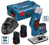 GKF 12V-8 aku ohraovac frza 2x 3 Ah + L-Boxx 06016B0000 Bosch