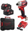 Milwaukee M18 BLID2-502X aku rzov utahovk 2x 5.0Ah, 1/4“, 180 Nm + kufr 4933464520