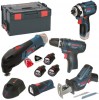 Tool-Set 5-dn sada aku 10,8 GSA GOP GLI GDR GSR + nabjeka + 3x 2,0 Ah aku + psl. 8-dln + L-Boxx Bosch