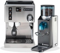 Rancilio Silvia kvovar + Rocky SD mlnek 