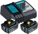 Makita 199480-6 sada 2x aku BL1860B + DC18RC nabjeka
