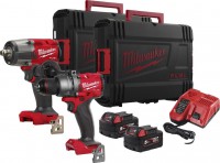 Milwaukee M18 FPP2FH-502X aku sada nad (M18 FMTIW2F12-0 + M18 FPD3-0, 2x 5,0 Ah, nabjeka, HD boxy), 4933499414