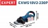 Bosch EXPERT EXWS18V2-230P aku �hlov� bruska 230 mm bez aku, 2�18 V, L-BOXX, 06019L8000