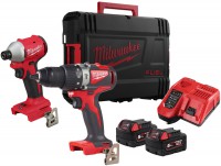 Milwaukee M18 BLPP2A3-502X aku sada nad (M18 BLIDR-0X + M18 BLPD2-0X, 2x 5,0 Ah, nabjeka, HD box), 4933492844