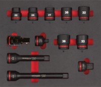 Milwaukee 3/4“ p�nov� vlo�ka s pr�myslov�mi hlavicemi Shockwave Impact Duty STD 11 ks, 4932493396