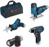 Bosch 0615990M06 aku sada GSR + GSA + GST + GLI + 2x GBA 12V 2.0Ah + GAL