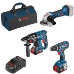 Bosch 18V aku profi set GSR 18V-28 + GWS 18 V-LI + GBH 18V-20 + taka 