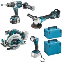 Makita DLX4106TJ aku sada DHP481 + DGA513 + DHS680 + 2x 5,0 Ah