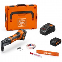 FEIN ABLK 18 1.3 CSE AS aku prostihovac nky na vlnit plechy do 1,3 mm, 2 aku 5 Ah, nabjeka, psluenstv, L-BOXX