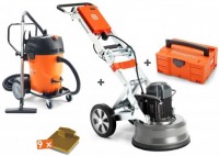 PG 450 bruska na beton +  DC 3000  vysava + 9x brusn segmenty + systainer Husqvarna