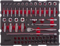 Milwaukee PACKOUT p�nov� vlo�ka s bity, r��nou a n�str�n�mi hlavicemi 3/8“ 67 ks, 4932501868