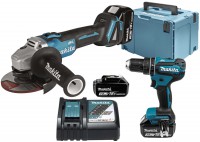 Makita DLX2334J aku sada DHP485Z + DGA504Z + DC18RC+ 3x BL1830B + Makpac