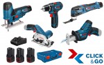 Bosch 0615A0017C sada GSR + GST + GOP + GKS + GSA + 3x GBA 3.0Ah + GAL + XL-BOXX