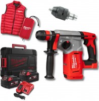 Milwaukee M18 BLHXMC-502X aku kombinovan kladivo SDS-plus, 18 V, 2x 5.0 Ah, FIXTEC, kufr HD Box, vesta POWER PACK IN2 MONACO 2025, 4933499459