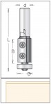 1019449 stopkov frza se spodnm loiskem 19x30/12 SL VB Dimar