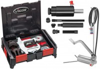 Vigor V5554 sada pro demont� a mont� kompaktn�ch lo�isek kol, 28-d�ln�, s hydraulickou no�n� pumpou