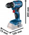 Bosch Professional GSR 18V-45 aku bezuhlkov vrtac roubovk + 2x 18V 3,0 Ah + L-Boxx 06019K3204