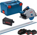 Bosch BITURBO GKT 18V-52 GC aku ponorn pila 2x 5,5 Ah + FSN 1400 + L-Boxx