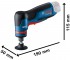 Bosch GWG 12V-50 S aku pm bruska + L-Boxx 06013A7001 bez aku