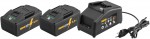 REMS Power-Pack 22 V 2x 5,0 Ah akumul�tory + rychlonab�je�ka 90 W, 571591