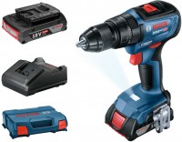 Bosch GSB 18V-50 bezuhlkov aku vrtaka s pklepem + 2x aku 18V, 2.0Ah + kufr L-CASE