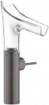 Axor Starck V jednopkov umyvadlov baterie 220 s vtokem z kilovho skla – Brushed Black Chrome